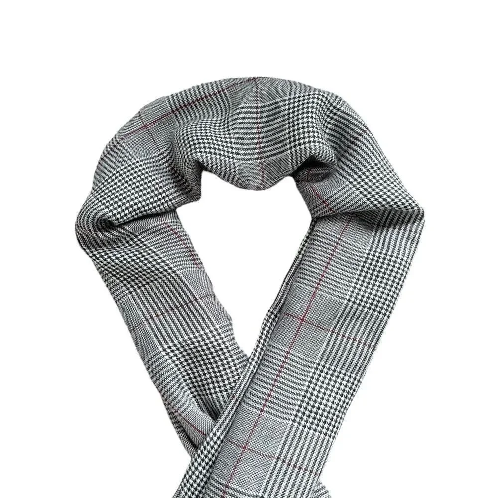 🔃H&M Men's Gray Plaid Patterned Scarf